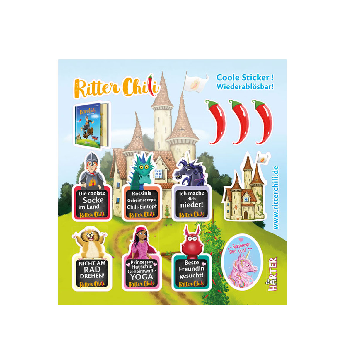 Ritter Chili Stickerbogen