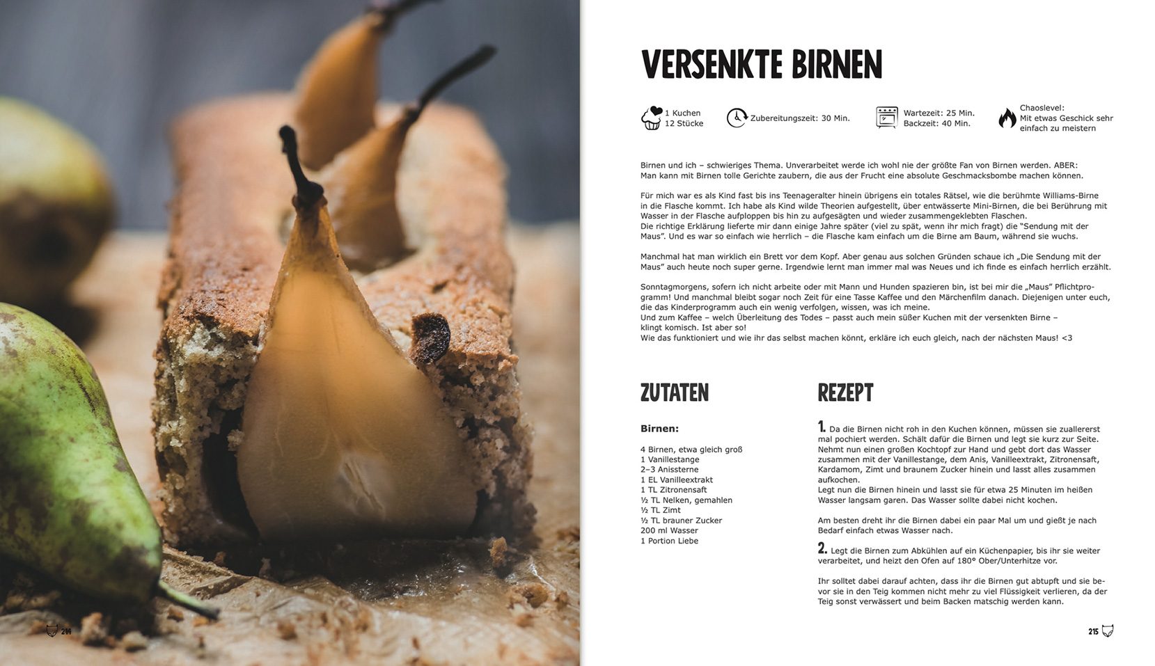 backbuch einfach vegantastisch backen rezept versenkte birnen